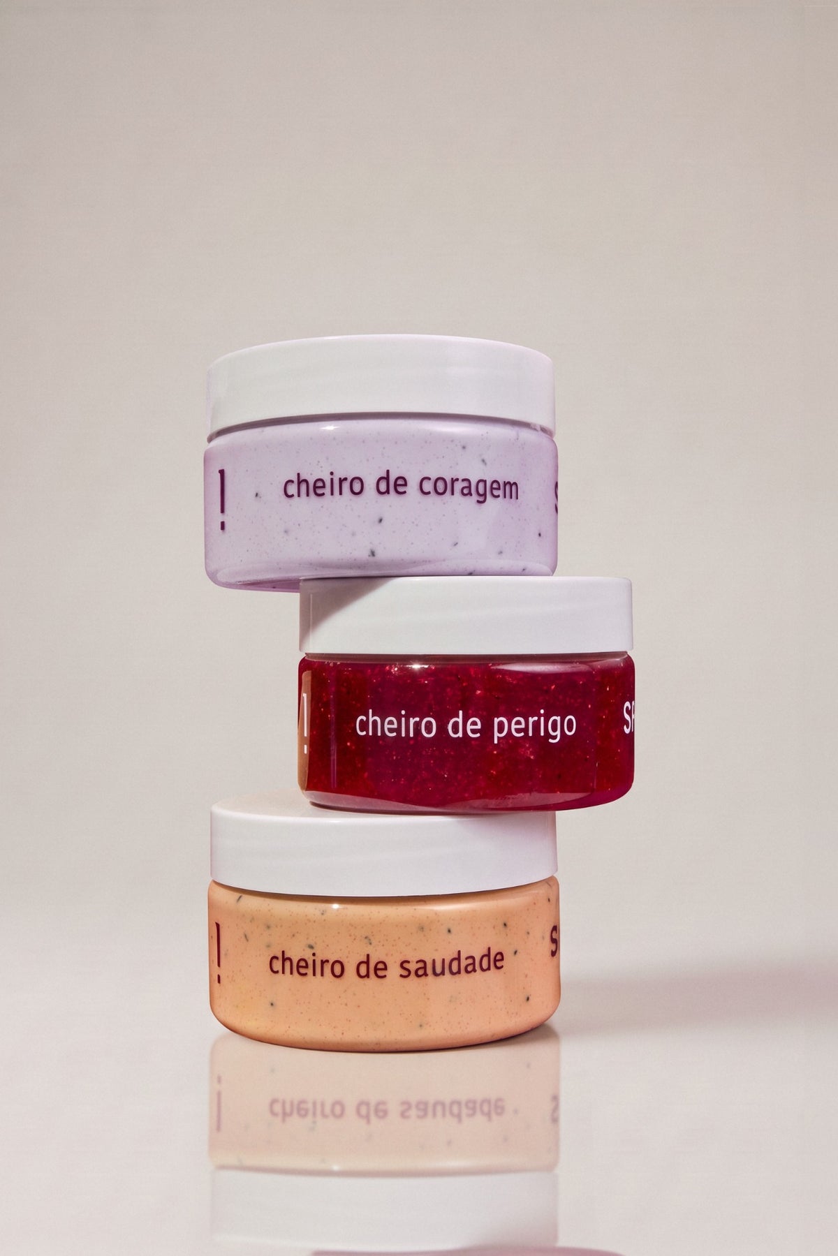 Kit 3 Esfoliantes: Perigo, Saudade e Coragem (200ml cada)